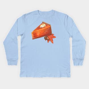 Pumpkin Pie Slice Kids Long Sleeve T-Shirt